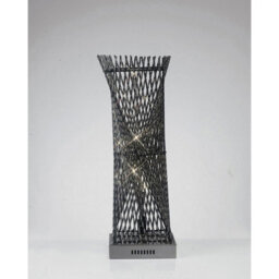 Luminosa Lighting Luminosa (Dh) Arista Square Twisted Table Lamp 5 Light G4 Polished Chrome/black, Not Led/cfl Compatible - thumbnail 2