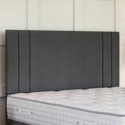Divan Base Direct Lino Charcoal Platform Top Divan Bed Base 6Ft Super King With 2 Drawers + Verona Strutted Headboard - thumbnail 2