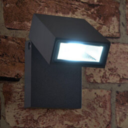 Luminosa Lighting Luminosa Morti Integrated Led 1 Light Outdoor Wall Light Textured Dark Matt Anthracite, Glass Ip44 - thumbnail 2