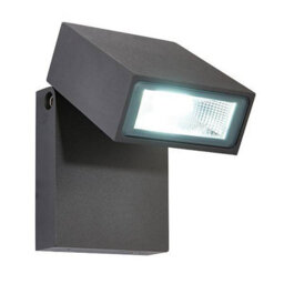 Luminosa Lighting Luminosa Morti Integrated Led 1 Light Outdoor Wall Light Textured Dark Matt Anthracite, Glass Ip44