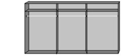 Brighton  4 Sliding Door Wardrobe With The Two Centre Doors Fitted With Mirror Glass 300Cm - thumbnail 3