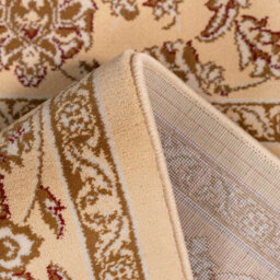 Loomed Gold Cream Classical Oriental Floral Medallion Runner Rug 60Cm X 240Cm - thumbnail 9
