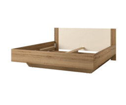 Arte Luxurious Vertina 32 Bed Frame Eu Super King 1840mm X 860mm X 2050mm In Oak & Beige - Spacious Comfort - thumbnail 2