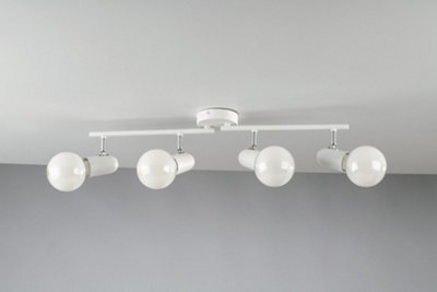 Luminosa Lighting Luminosa Spot 4 Light Adjustable Spotlight Bars White 68X14X10Cm