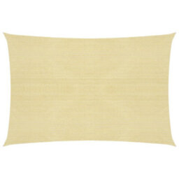 Berkfield Sunshade Sail 160 G/m2 Beige 5X7 M Hdpe - thumbnail 1