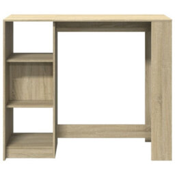 Berkfield Bar Table With Shelf Sonoma Oak 124X46X103.5 Cm Engineered Wood - thumbnail 4