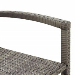 Berkfield 5 Piece Garden Bar Set Grey Solid Wood Acacia And Poly Rattan - thumbnail 9