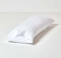 Homescapes White Egyptian Cotton Housewife Body Pillowcase 200 Tc - thumbnail 4