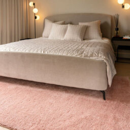Loomed Machine Washable Shaggy Rug Blush Pink Fluffy Mats 200Cm X 290Cm - thumbnail 3