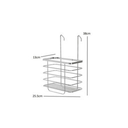 OPTIMAL PRODUCTS Suction Basket & Rust Free Shower Mixer Caddy Hook Over Bathroom Chrome Plated - thumbnail 2