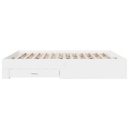 Berkfield Bed Frame With Drawers Without Mattress White 200X200 Cm - thumbnail 5