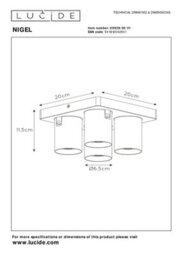 Lucide Nigel Modern Ceiling Spotlight - Led Dim To Warm - Gu10 - 4X5W 2200K/3000K - White - thumbnail 7