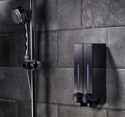 Euroshowers 500Ml Black Wall Mounted Liquid Soap Dispenser - thumbnail 4