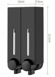 Euroshowers 500Ml Black Wall Mounted Liquid Soap Dispenser - thumbnail 2