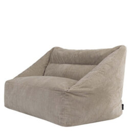 Icon Cecilia Jumbo Cord Sofa Bean Bag And Round Footstool, Stone - thumbnail 4