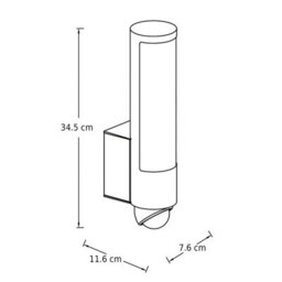 CGC Lighting Shelby - Cgc Stainless Steel Cylindrical Led Wall Light With Motion Sensor - thumbnail 5