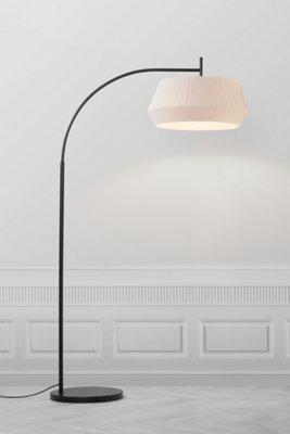 Nordlux Dicte Textile Floor Lamp Hand Pleated Brown,mains - image 1