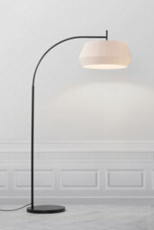 Nordlux Dicte Textile Floor Lamp Hand Pleated Brown,mains