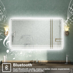 AVER-GROWTH Led Bathroom Mirror With Bluetooth 3 Colour Lights Anti-Fog Touch/wall Switch Vertical/horizontal Brightness Memory 1000X600mm - thumbnail 3