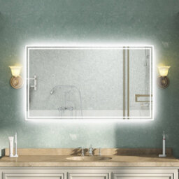 AVER-GROWTH Led Bathroom Mirror With Bluetooth 3 Colour Lights Anti-Fog Touch/wall Switch Vertical/horizontal Brightness Memory 1000X600mm - thumbnail 1