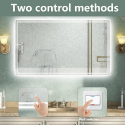 AVER-GROWTH Led Bathroom Mirror With Bluetooth 3 Colour Lights Anti-Fog Touch/wall Switch Vertical/horizontal Brightness Memory 1000X600mm - thumbnail 6