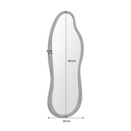 Sweeek. Wooden Mirror Austin Walnut 122X3X48 Cm - thumbnail 5