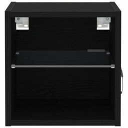 Berkfield Modern Led Tv Cabinet Black Oak 30X28,5X30 Cm Engineered Wood - thumbnail 6