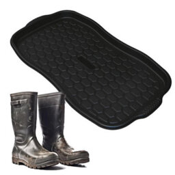 Pluto Packaging 1 X Multipurpose Versatile Black Shoe Tray Non-Slip Organiser For Home Garden & Shed - thumbnail 1