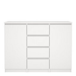 Furniture To Go Naia Sideboard 4 Drawers 2 Doors In White (W) 120.8 X  (H) 90.7 X (D) 50Cm - thumbnail 3