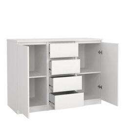 Furniture To Go Naia Sideboard 4 Drawers 2 Doors In White (W) 120.8 X  (H) 90.7 X (D) 50Cm - thumbnail 5