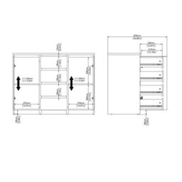 Furniture To Go Naia Sideboard 4 Drawers 2 Doors In White (W) 120.8 X  (H) 90.7 X (D) 50Cm - thumbnail 9