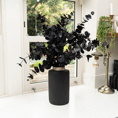 Madison & Mayfair Chic Contrast: Small Black And Cream Cylinder Vase