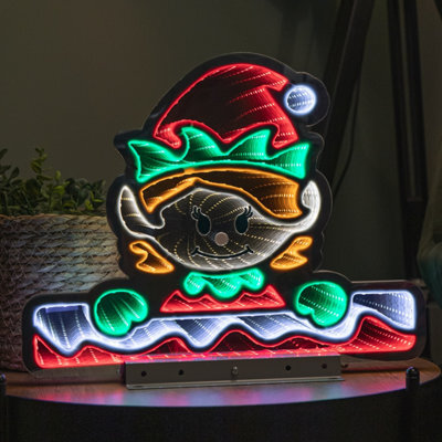 Samuel Alexander 40Cm Light Up Christmas Elf Girl Infinity Decoration With Leds - image 1