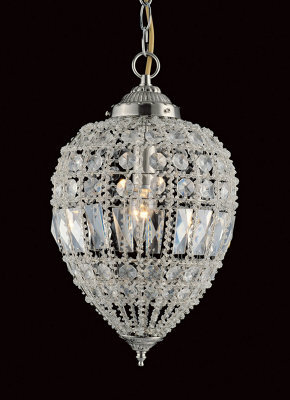 Luminosa Lighting Luminosa Bombay Beaded Satin Nickel Pendant Pendant Ceiling Light