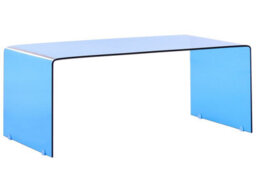 Wyld and Coco Vogui Tempered Glass Coffee Table Blue Semi-Transparent 100 X 50 Cm - thumbnail 3