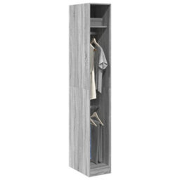 Berkfield Durable Wardrobe Grey Sonoma 30X50X200 Cm Engineered Wood - thumbnail 2