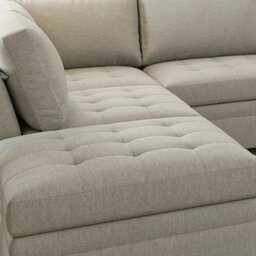 Xample Thomasville Tisdale Beige 6 Piece Modular Fabric Sofa With Storage Ottoman, Pocket Coil Seating, Removable Cushions & Wood Legs - thumbnail 7