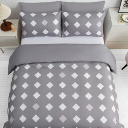 Lazzaro Polka Dots Luxury Microfiber King Duvet Cover Sets Ultrasoft Breathable Bedding Sets With Zipper Closure - thumbnail 2