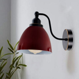 15Cm Burgundy Metal Easy Fit E27 Pendant Ceiling Lamp Shade - thumbnail 4