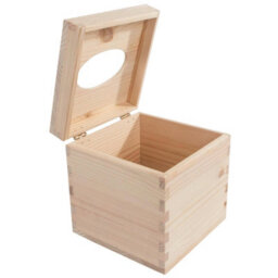 Woodeedoo Square Wooden Tissue Box Cube Dispenser With Hinged Lid Table Decor Bathroom Bedroom Office Refill Tissues Cover Container - thumbnail 9