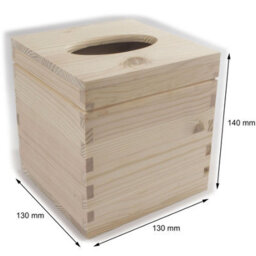 Woodeedoo Square Wooden Tissue Box Cube Dispenser With Hinged Lid Table Decor Bathroom Bedroom Office Refill Tissues Cover Container - thumbnail 8