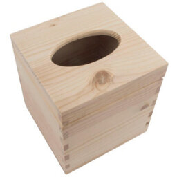 Woodeedoo Square Wooden Tissue Box Cube Dispenser With Hinged Lid Table Decor Bathroom Bedroom Office Refill Tissues Cover Container - thumbnail 5