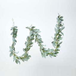 Homescapes Artificial Green Handcrafted Lambs Ear Foliage Garland, 190 Cm - thumbnail 4