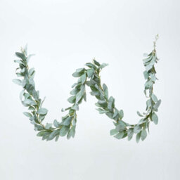 Homescapes Artificial Green Handcrafted Lambs Ear Foliage Garland, 190 Cm - thumbnail 1