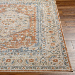 Livabliss Lillian-Washable Orange Brown Traditional Vintage Boho Living Dining Rug 200 X 275 Cm Easy Care, Non Shedding - thumbnail 4