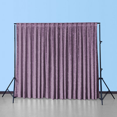 Neel Blue 4X1M Crushed Velvet Backdrop, Photography Background Blackout Curtain - Lavender - image 1