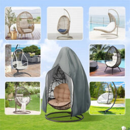 190X115Cmheavy Duty Hanging Swing Egg Chair Cover Garden Patio Outdoor Sun Uv Waterproof - thumbnail 4