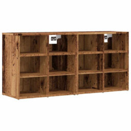Berkfield Shoe Cabinets 2 Pcs Old Wood 52X30X50 Cm - thumbnail 2
