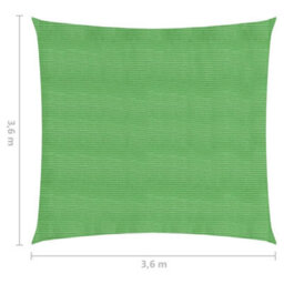 Berkfield Sunshade Sail 160 G/m2 Light Green 3.6X3.6 M Hdpe - thumbnail 6
