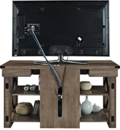 Dorel Wildwood Wood Veneer Tv Stand 50 Rustic Grey - thumbnail 4
